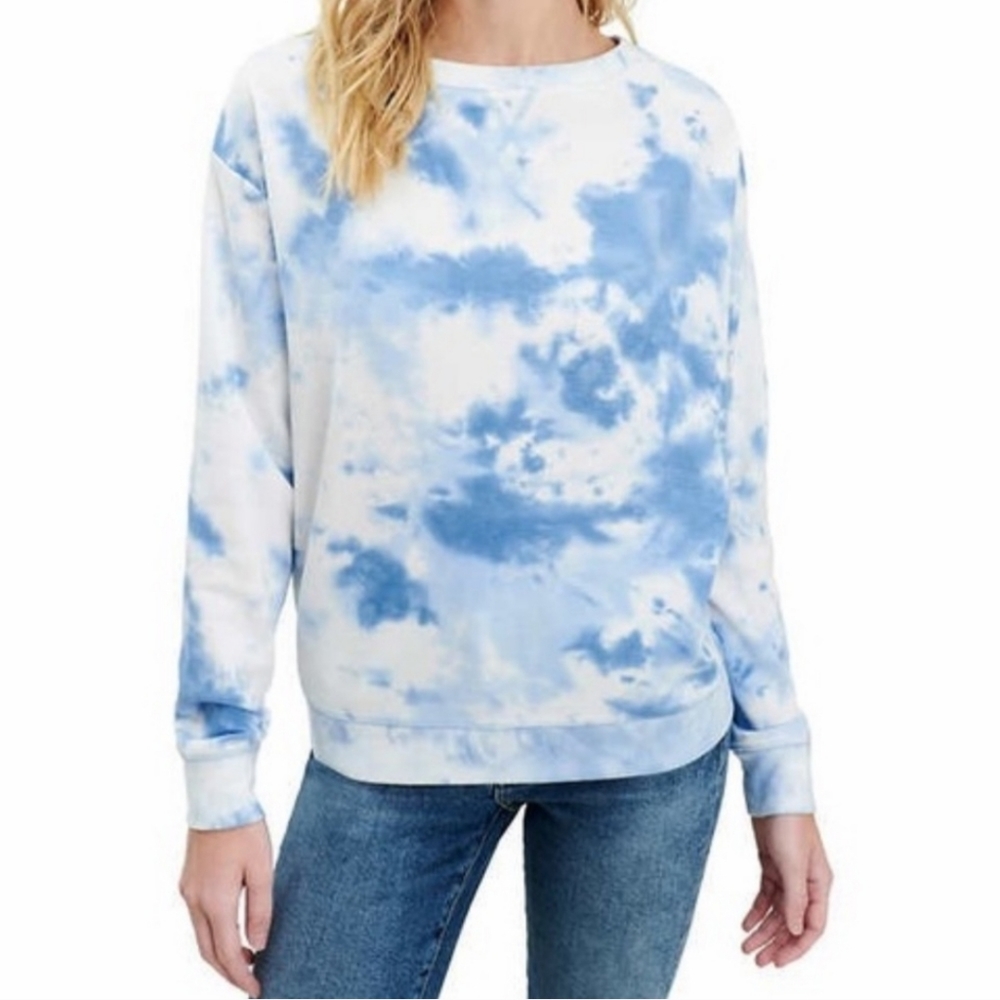 Splendid Blue Tie Dye Thermal Top